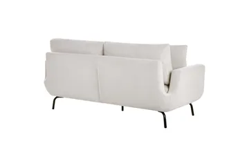 3-sitssoffa Beliani Vesala Brun, Svart NO_BRAND White - Hvit - Møbler - Sofaer - 3 seter sofa