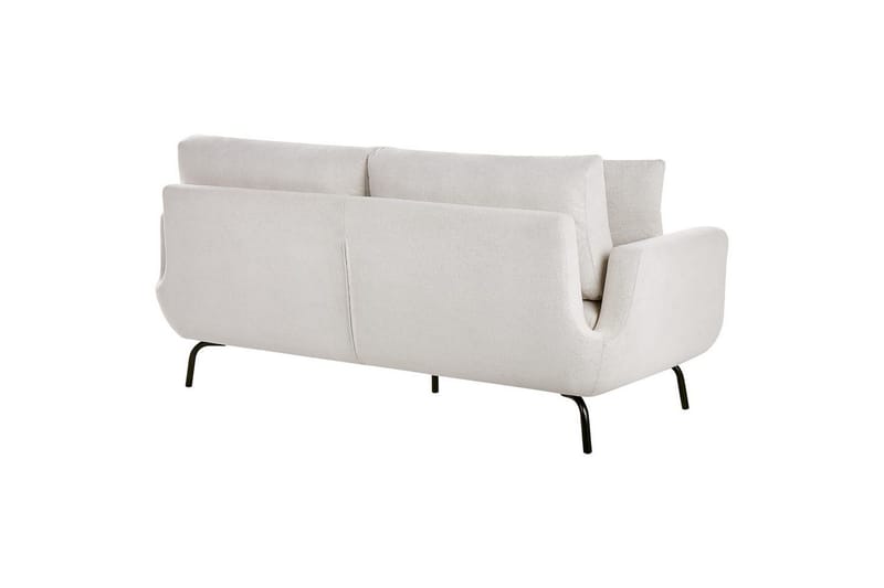 3-sitssoffa Beliani Vesala Brun, Svart NO_BRAND White - Hvit - Møbler - Sofaer - 3 seter sofa