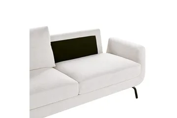 3-sitssoffa Beliani Vesala Brun, Svart NO_BRAND White - Hvit - Møbler - Sofaer - 3 seter sofa