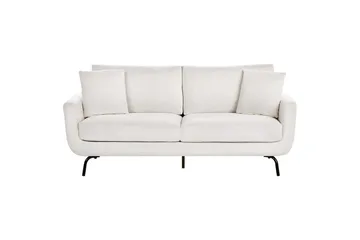 3-sitssoffa Beliani Vesala Brun, Svart NO_BRAND White - Hvit - Møbler - Sofaer - 3 seter sofa