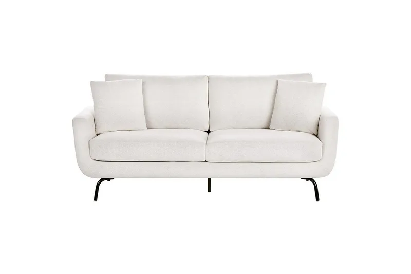 3-sitssoffa Beliani Vesala Brun, Svart NO_BRAND White, Hvit