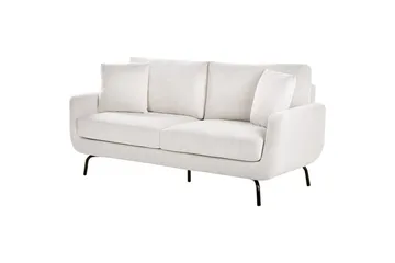 3-sitssoffa Beliani Vesala Brun, Svart NO_BRAND White - Hvit - Møbler - Sofaer - 3 seter sofa