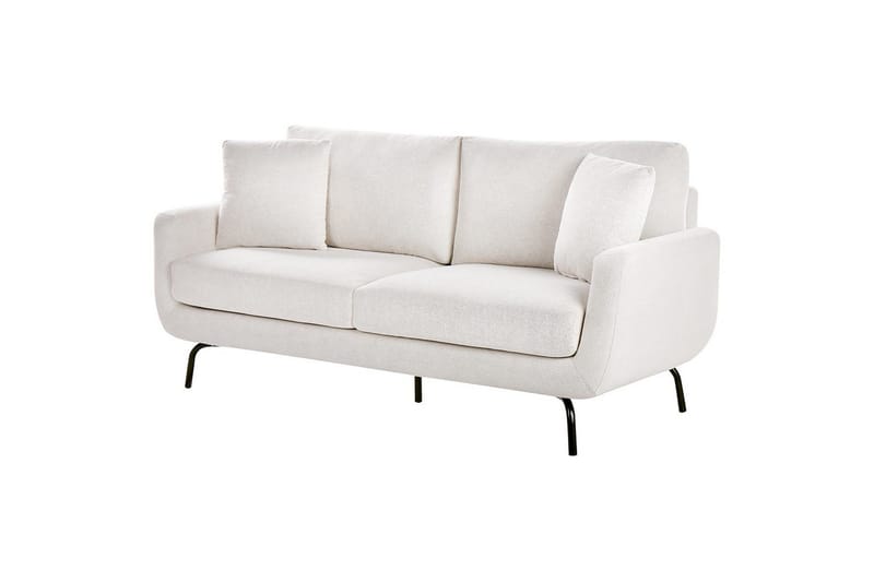 3-sitssoffa Beliani Vesala Brun, Svart NO_BRAND White - Hvit - Møbler - Sofaer - 3 seter sofa