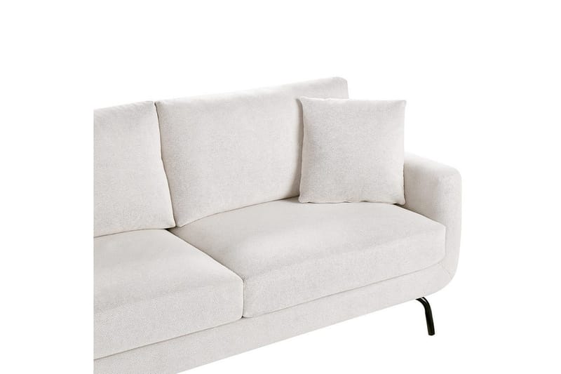 3-sitssoffa Beliani Vesala Brun, Svart NO_BRAND White - Hvit - Møbler - Sofaer - 3 seter sofa