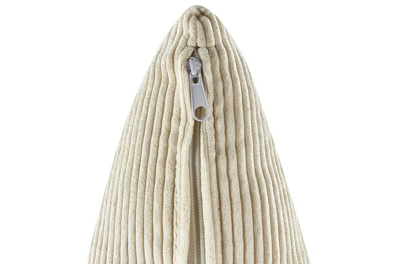 3-sitssoffa Beliani Viskan Beige, Manchestertyg Beige - Møbler - Sofaer - 3 seter sofa