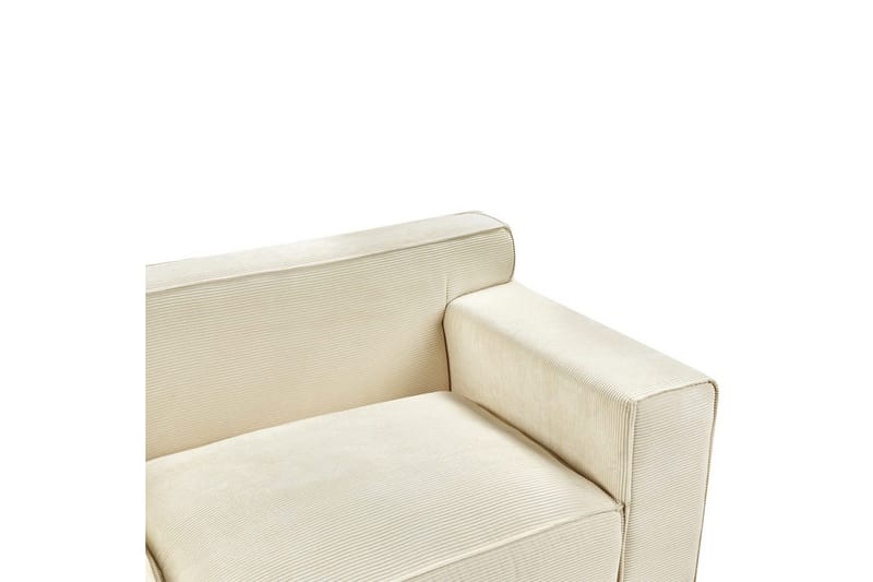 3-sitssoffa Beliani Viskan Beige, Manchestertyg NO_BRAND Beige - Møbler - Sofaer - 3 seter sofa