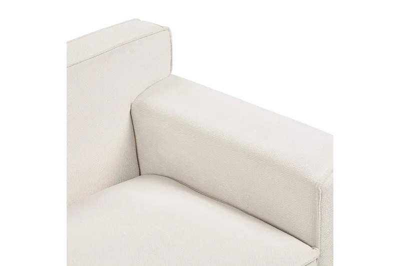 3-sitssoffa Beliani Viskan Beige, Manchestertyg NO_BRAND White - Møbler - Sofaer - 3 seter sofa