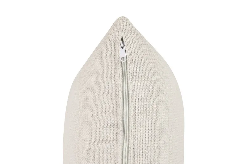 3-sitssoffa Beliani Viskan Beige, Manchestertyg White - Møbler - Sofaer - 3 seter sofa