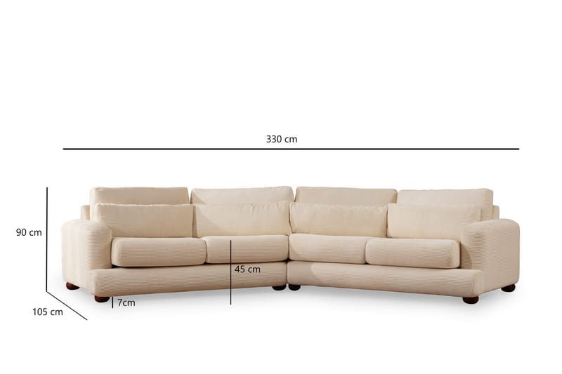 Buet Sofa Maddington 4-seter - Beige - 4 seter sofa