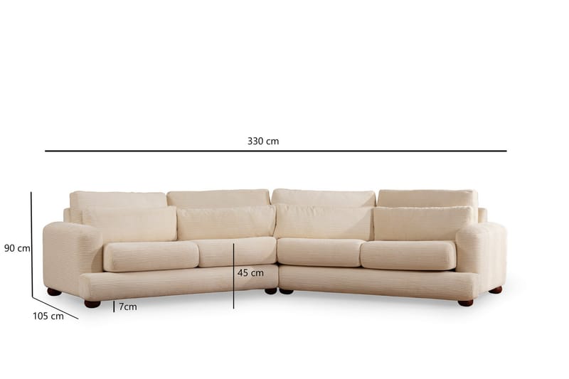 Buet Sofa Maddington 4-seter - Beige - 4 seter sofa