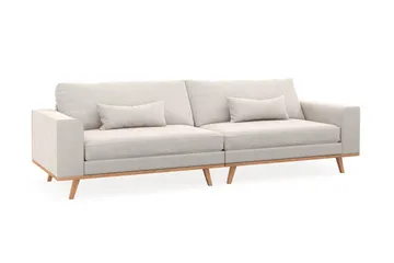 Copenhagen 4-seters Fløyelssofa - Kremhvit - Møbler - Sofaer - 4 seter sofa