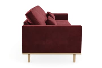 Copenhagen 4-seters Fløyelssofa - Lilla - Møbler - Sofaer - 4 seter sofa