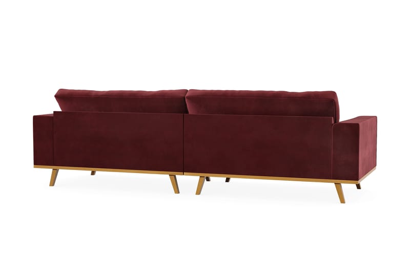 Copenhagen 4-seters Fløyelssofa - Lilla - Møbler - Sofaer - 4 seter sofa