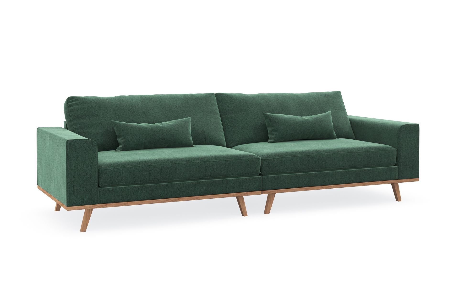 Copenhagen 4-seters Fløyelssofa - Mørk grønn - Møbler - Sofaer - 4 seter sofa