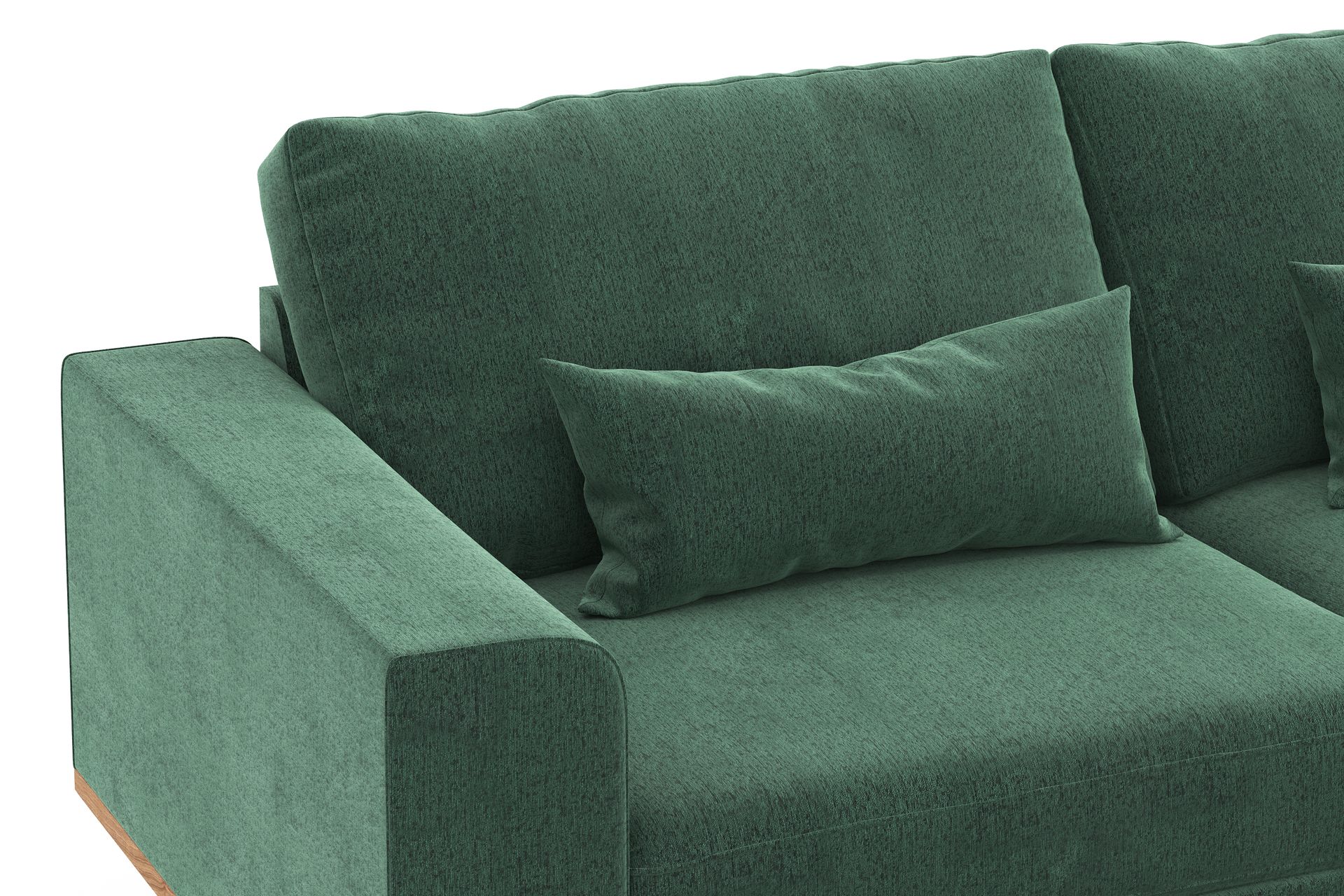 Copenhagen 4-seters Fløyelssofa - Mørk grønn - Møbler - Sofaer - 4 seter sofa