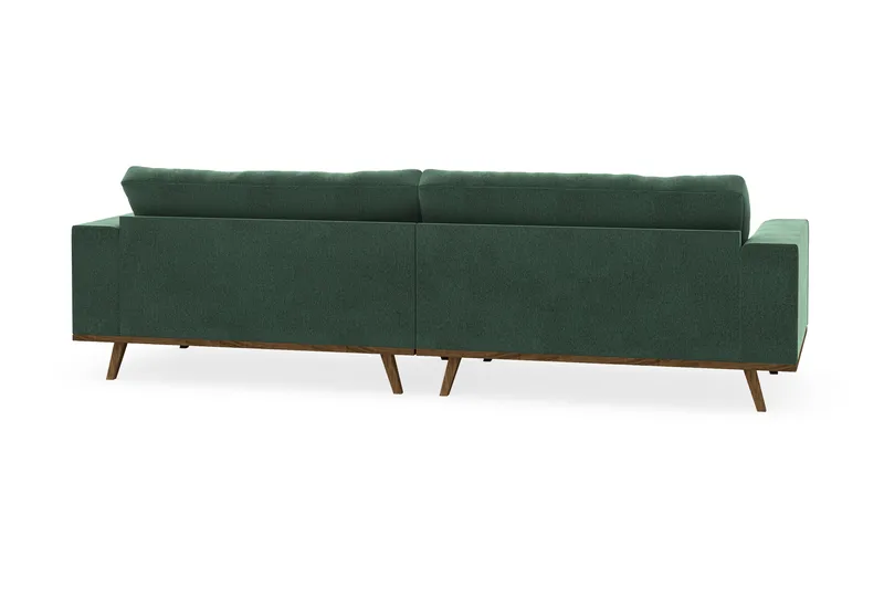 Copenhagen 4-seters Fløyelssofa - Mørk grønn - Møbler - Sofaer - 4 seter sofa