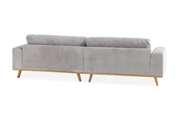 Copenhagen 4-seters Manchestersofa - Lys grå - Møbler - Sofaer - 4 seter sofa