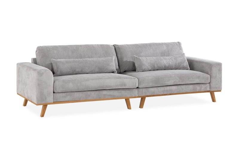 Copenhagen 4-seters Manchestersofa - Lys grå - Møbler - Sofaer - 4 seter sofa