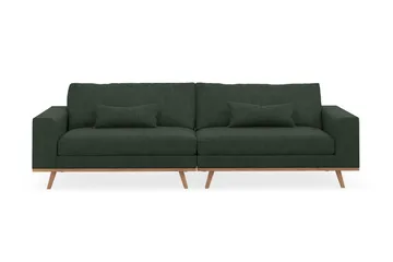 Copenhagen 4-seters Manchestersofa - Mørk grønn - Møbler - Sofaer - 4 seter sofa