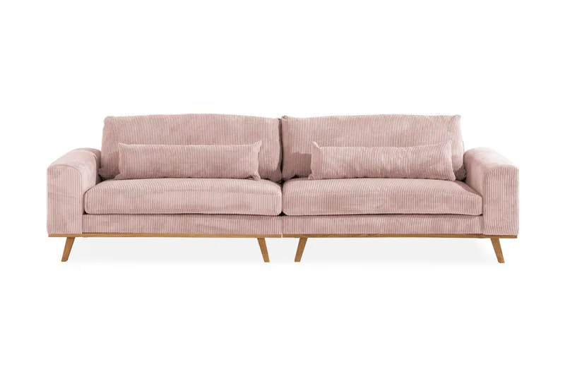 Copenhagen 4-seters Manchestersofa, Rosa