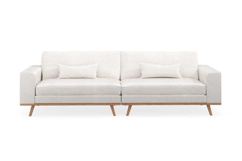 Copenhagen 4-seters Sofa i Bouclé, Hvit