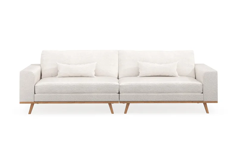 Copenhagen 4-seters Sofa i Bouclé - Hvit - Møbler - Sofaer - 4 seter sofa