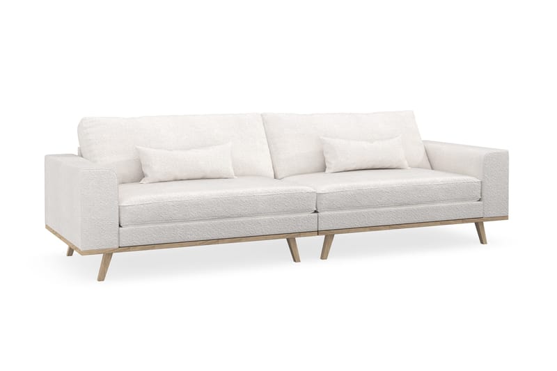 Copenhagen 4-seters Sofa i Bouclé - Hvit - Møbler - Sofaer - 4 seter sofa