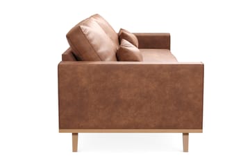 Copenhagen 4-seters Sofa i Kunstlær - Brun - Møbler - Sofaer - 4 seter sofa
