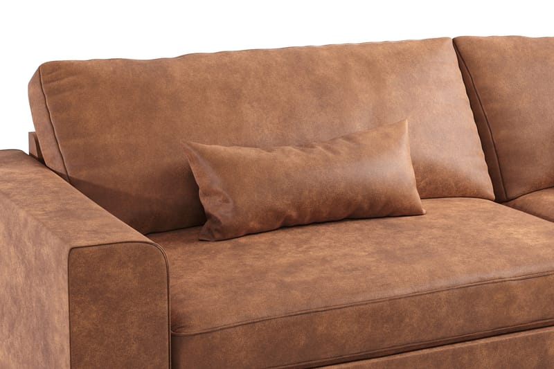Copenhagen 4-seters Sofa i Kunstlær - Brun - Møbler - Sofaer - 4 seter sofa