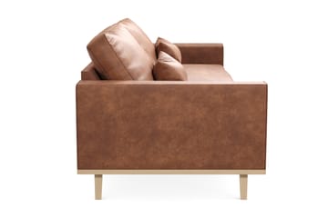 Copenhagen 4-seters Sofa i Kunstlær - Brun - Møbler - Sofaer - 4 seter sofa