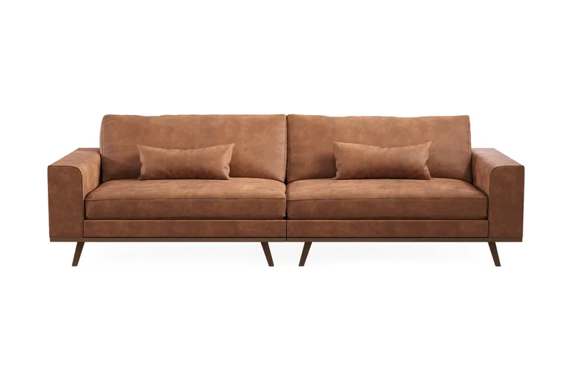 Copenhagen 4-seters Sofa i Kunstlær, Brun
