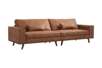 Copenhagen 4-seters Sofa i Kunstlær - Brun - Møbler - Sofaer - 4 seter sofa