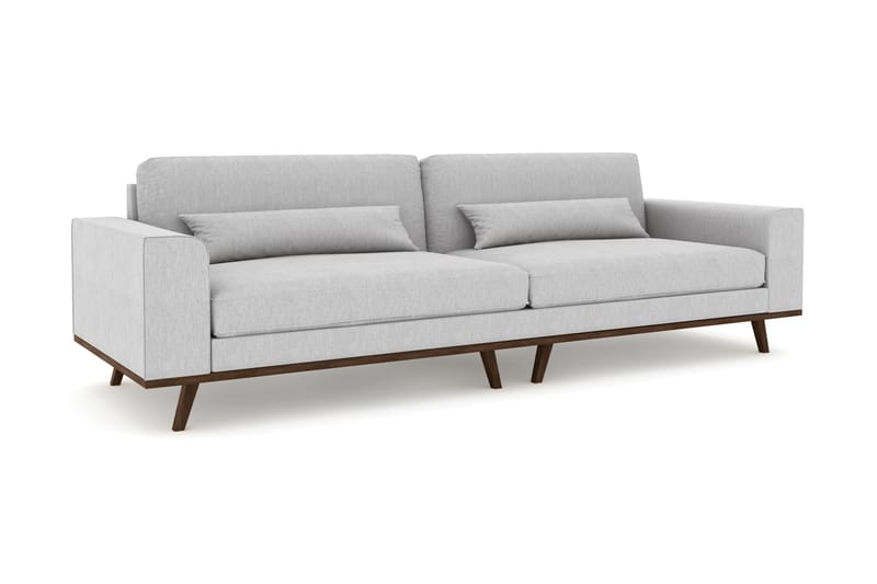 Copenhagen 4-seters Stoffsofa - Lys grå - Møbler - Sofaer - 4 seter sofa