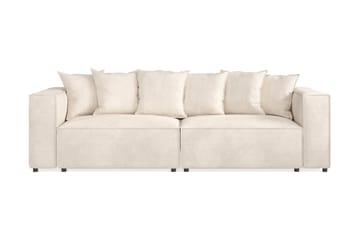 Cubo 4-seters Dyp Modulsofa i Manchester - Beige - Møbler - Sofaer - 4 seter sofa