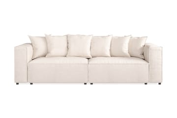 Cubo 4-seters Dyp Modulsofa i Manchester - Beige - Møbler - Sofaer - 4 seter sofa