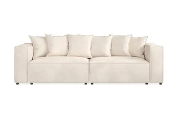 Cubo 4-seters Dyp Modulsofa i Manchester - Beige - Møbler - Sofaer - 4 seter sofa