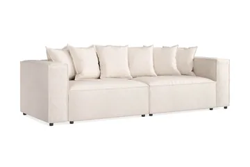 Cubo 4-seters Dyp Modulsofa i Stoff - Beige - Møbler - Sofaer - 4 seter sofa