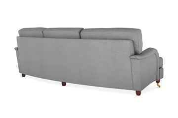Howard Lyx 4-seters Svunget Stoffsofa - Lys grå - Møbler - Sofaer - 4 seter sofa
