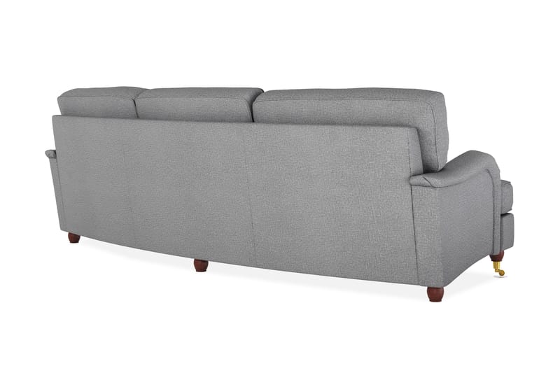 Howard Lyx 4-seters Svunget Stoffsofa - Lys grå - Møbler - Sofaer - 4 seter sofa