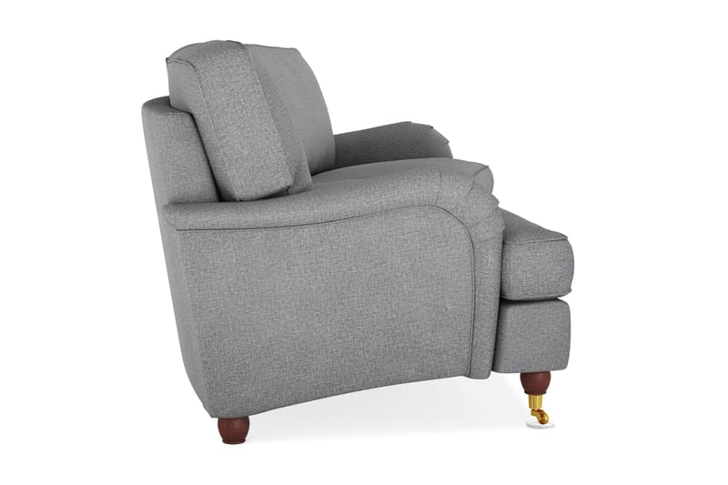 Howard Lyx 4-seters Svunget Stoffsofa - Lys grå - Møbler - Sofaer - 4 seter sofa