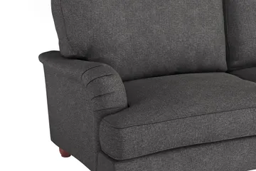 Howard Lyx 4-seters Svunget Stoffsofa - Mørk grå - Møbler - Sofaer - 4 seter sofa