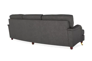 Howard Lyx 4-seters Svunget Stoffsofa - Mørk grå - Møbler - Sofaer - 4 seter sofa