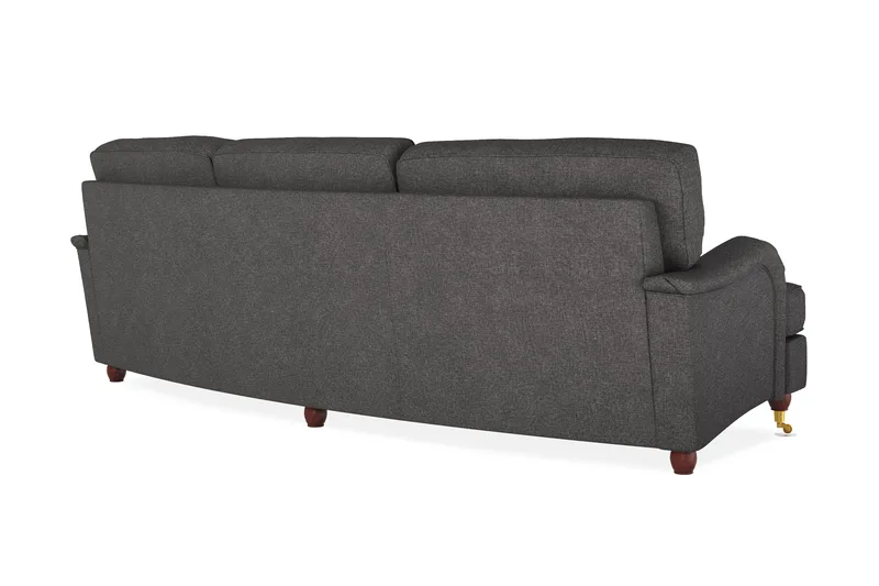 Howard Lyx 4-seters Svunget Stoffsofa - Mørk grå - Møbler - Sofaer - 4 seter sofa