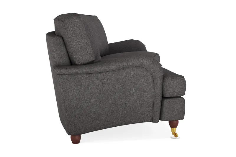 Howard Lyx 4-seters Svunget Stoffsofa - Mørk grå - Møbler - Sofaer - 4 seter sofa