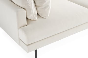 Menard 3-seters Dyp Fløyelssofa - Kremhvit - Møbler - Sofaer - Fløyelssofaer