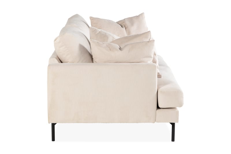Menard 3-seters Dyp Manchestersofa - Beige - Møbler - Sofaer - 3 seter sofa