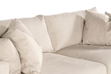 Menard 3-seters Dyp Manchestersofa - Beige - Møbler - Sofaer - 3 seter sofa