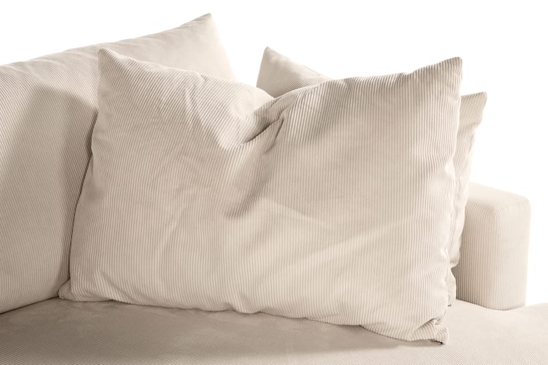 Menard 3-seters Dyp Manchestersofa - Beige - Møbler - Sofaer - 3 seter sofa