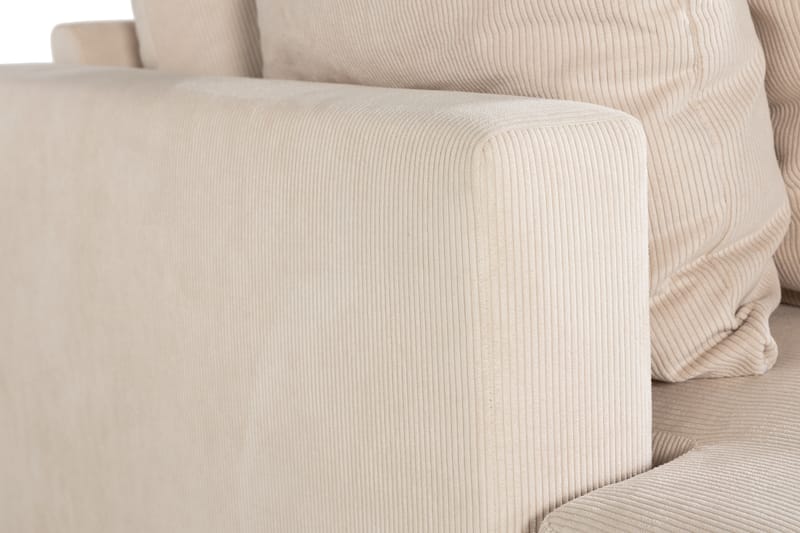 Menard 3-seters Dyp Manchestersofa - Beige - Møbler - Sofaer - 3 seter sofa