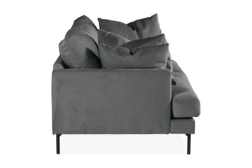 Menard 3-seters Dyp Manchestersofa - Grå - Møbler - Sofaer - 3 seter sofa